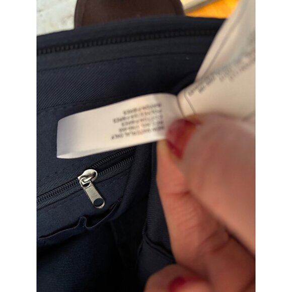 Signature Navy Blue Nylon Large Handbag Crossbody Tote - Picture 12 of 12